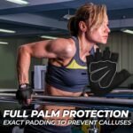 FIGHTSENSE Weight Lifting Gloves with Full Palm Protection, Workout Gloves for Men Women, Breathable Exercise Gym Gloves for Weightlifting, Fitness, Cycling, Pull ups, Deadlifting - Image 5