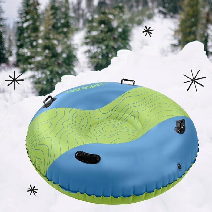 Snowslide 42” and XL Inflatable Snow Tube for Kids, Youth, Adults - Heavy Duty Snow Sled with Handles - Winter Outdoor Toy - Image 8