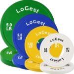 LoGest Olympic Change Weight Plates Set - For Weightlifting, Powerlifting or Gymnastics - 8-Piece Set Fractional Weight Plates - 0.5LB 1.25LB 2.5LB 5LB Pair Cross Training Bumper - Image 2