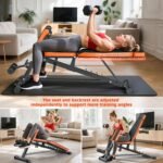 XDDIAS Roman Chair, Adjustable Weight Bench Back Extension Machine for Home Gym, 1000LBS All-in-One Sit Up Bench with Dumbbell Rack, Incline, Decline, and Flat Bench for Hyperextension, Core, Glute - Image 5