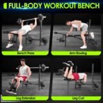 ANCHEER Foldable Weight Bench with Squat Rack Adjustable Bench Press Set for Home Gym Strength Training with Leg Developer, Weight Storage Rod Suitable for 1 & 2 Inch Plates - Image 8