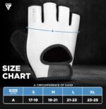 RDX Weight Lifting Gloves Gym Fitness Workout, Anti Slip Palm Protection Half Finger Exercise Glove for Powerlifting Deadlifting Bodybuilding Calisthenics Cycling Rowing Climbing Training, Men Women - Image 7