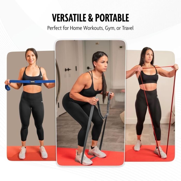 DMoose Fitness Fabric Resistance Bands for Full Body Exercises - Non-Slip Thick Cloth Stretch Band for Squats, Lunges & Bicep Curls - Long Resistance Bands for Working Out - Booty Band for Men & Women - Image 7