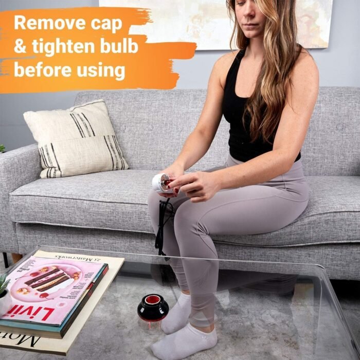 M PAIN MANAGEMENT TECHNOLOGIES Red Light Therapy Infrared Heating Wand by Theralamp – Handheld Heat Lamp Includes Replacement Bulb – Provides Muscle Pain Relief and Increased Blood Circulation - Image 3