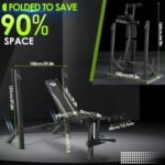ANCHEER Foldable Weight Bench with Squat Rack Adjustable Bench Press Set for Home Gym Strength Training with Leg Developer, Weight Storage Rod Suitable for 1 & 2 Inch Plates - Image 7