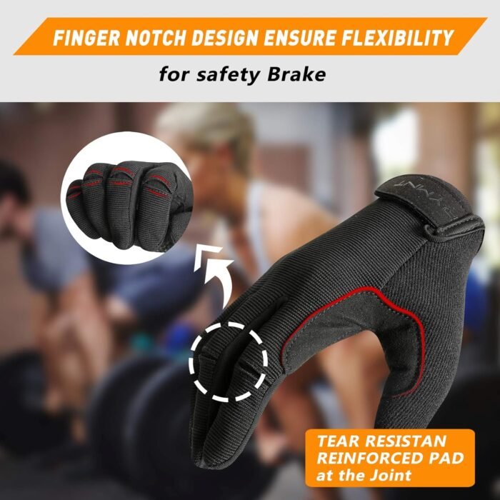 Full Fingers Workout Gloves for Women & Men - Gym Gloves with Extra Grip Foam Padding & Anti-Slip for Fitness, Training & Cycling - Image 4