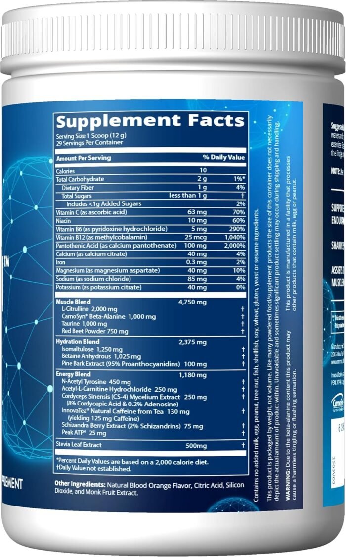 MRM Nutrition Driven Pre-Workout Powder | Blood Orange Flavored | 125mg Caffeine | Pure Ingredients| Muscle + Hydration + Energy Blends | Performance Energy | Vegan + Gluten-Free | 29 Servings - Image 3