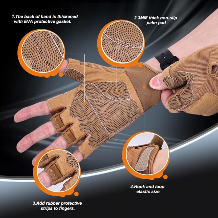 Weight Lifting Gloves, Gym Gloves for Men and Women, Full Palm Protection for Sports, Weightlifting, Training, Cycling, Pull-Ups, Rowing, and Mountaineering - Image 3