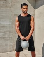 COOFANDY Men's Workout Tank Tops 1/2 Pack Dry Fit Sleeveless Muscle Gym Shirts Stretch Bodybuilding Tee - Image 4