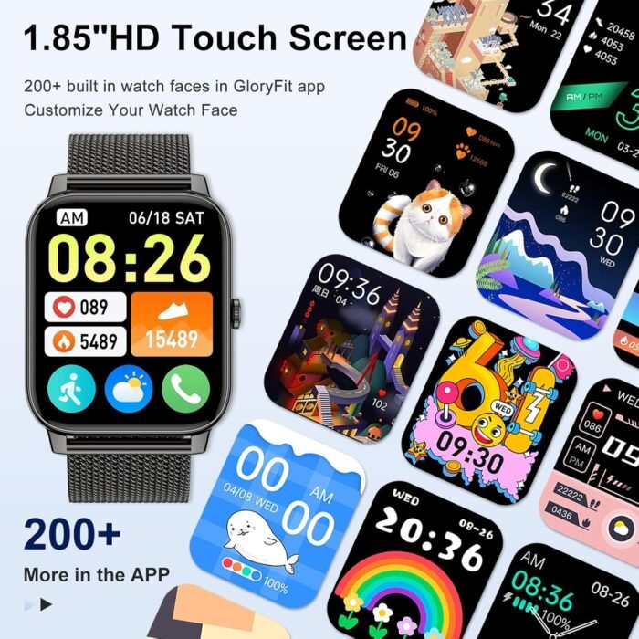 Smart Watch for Women Men Fitness: (Make/Answer Call) Bluetooth Smartwatch for Android Phones iPhone Waterproof Outdoor Sport Digital Running Watches Health Tracker Heart Rate Monitor Step Counter - Image 6