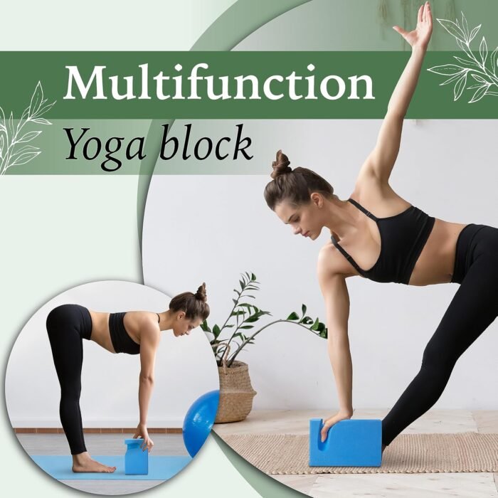 Yes4All Yoga Blocks 2 Pack Wrist Support, Comfort, and Grip Strength, Support for Balance Fitness and Exercise, EVA Foam Blocks Pilates Yoga Brick Yoga Accessories - Image 7