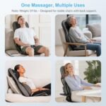 COMFIER Shiatsu Neck Back Massager with Heat, 2D ro 3D Kneading Massage Chair Pad, Adjustable Neck Massage,Seat Massager for Full Body Relaxation, Christmas Gifts for Dad Mom Women Men,Dark Gray - Image 10