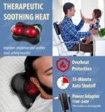 Zyllion Shiatsu Back and Neck Massager with Heat (FSA HSA Eligible) 3D Kneading 2-Speed Electric Deep Tissue Massage Pillow for Muscle Pain Relief, Arthritis, Sciatica on Shoulder, Leg, Foot ZMA-34 - Image 7
