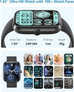 Smart Watch, 44mm Smartwatch Answer Make Calls, Alexa 1.83'' Fitness Watch, IP68 Waterproof Fitness Tracker Women Men, Heart Rate/Sleep Monitor, 100+ Sports Pedometer Watch for Android & iOS Phone - Image 7