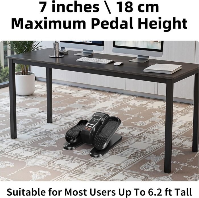 Under Desk Elliptical Exercise Machine with Remote Control & 12 Speeds, Quiet Elliptical Machine for Home Use, Ellipse Leg Exerciser as Seen on TV, Electric Leg Exerciser While Sitting for Seniors - Image 8