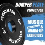Black Change Weight Plates 1.25LB 2.5LB 5LB Set Fractional Olympic Bumper Plates for Cross Training Steel Insert Strength Training - Image 4