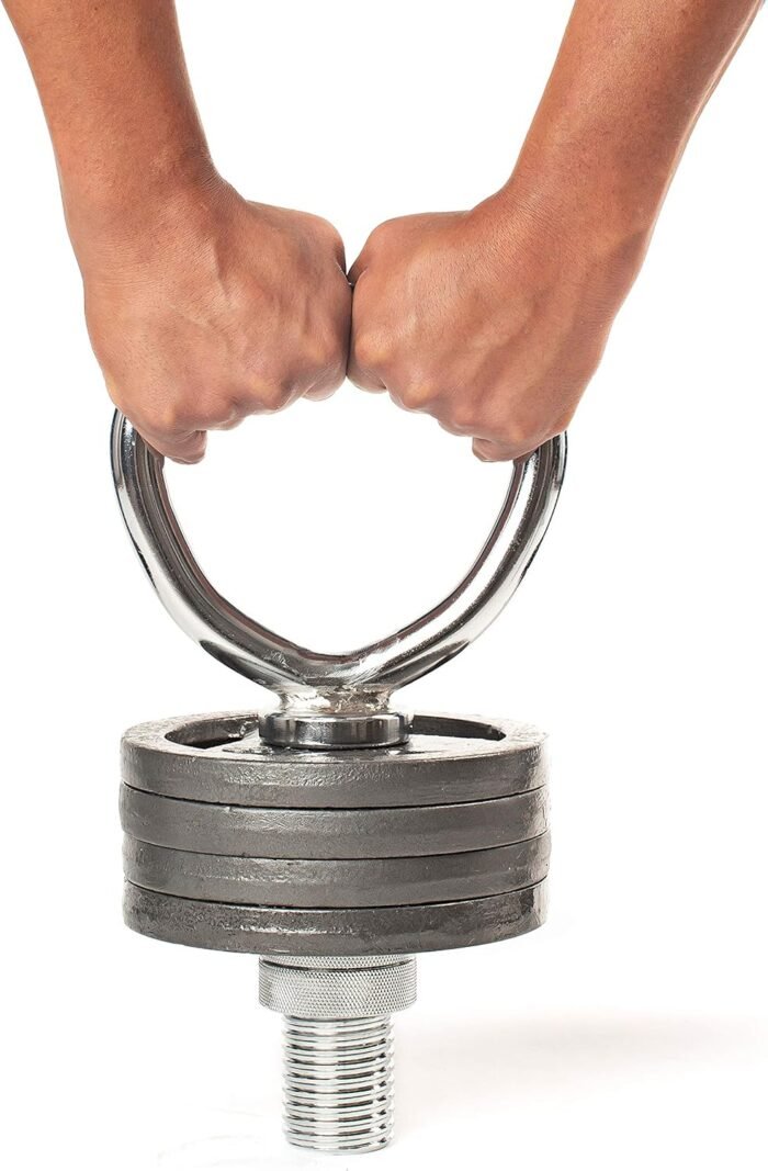 NewMe Fitness Adjustable Kettlebell Handle for Strength Training Kettlebells for Weight Plates - Home or Gym Workout- Ergonomic Design for a Comfortable, Non-Slip Grip - Image 5