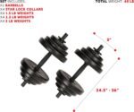 Sunny Health & Fitness Exercise Vinyl 40 Lb Dumbbell Set Hand Weights for Strength Training, Weight Loss, Workout Bench, Gym Equipment, and Home Workouts - Image 5