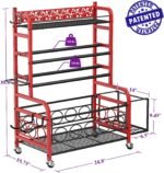 Dumbbell Rack, VOPEAK Weight Rack for Home Gym, Home Gym Storage Rack for Yoga Mat Kettlebells and Strength Training Equipment, Weight Storage Rack for Dumbbells with Wheels - Image 7