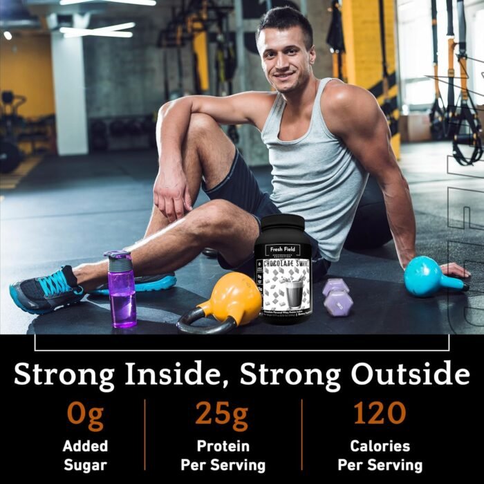 Chocolate Protein Powder - 25g Whey Protein Isolate, Gluten-Free & Soy-Free, Sugar-Free, 30 Servings - Natural Whey Protein Powder for Workout Fitness & Nutrition Shakes - 2.36 lb - Image 6