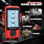 TENS Unit Muscle Stimulator, EMS Massager Machine for Shoulder, Neck, Sciatica and Back Pain Relief, Electronic Pulse Massage Physical Therapy, FSA/HSA Eligible, Red - Image 3