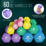 Neoprene Workout Dumbbells - Non Slip, Anti Roll Exercise & Fitness Dumbbells Combo - Hex Shaped Hand weights for Men & Women - Ideal for Home and Gyms training - Image 5
