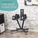 Lifepro Adjustable Dumbbell Stand Rack - Compatible with PowerFlow Plus, PowerUp Plus, and for More Brands- Phone Holder, featured Castors - Home Gym Storage and Convenient Strength Training - Image 7