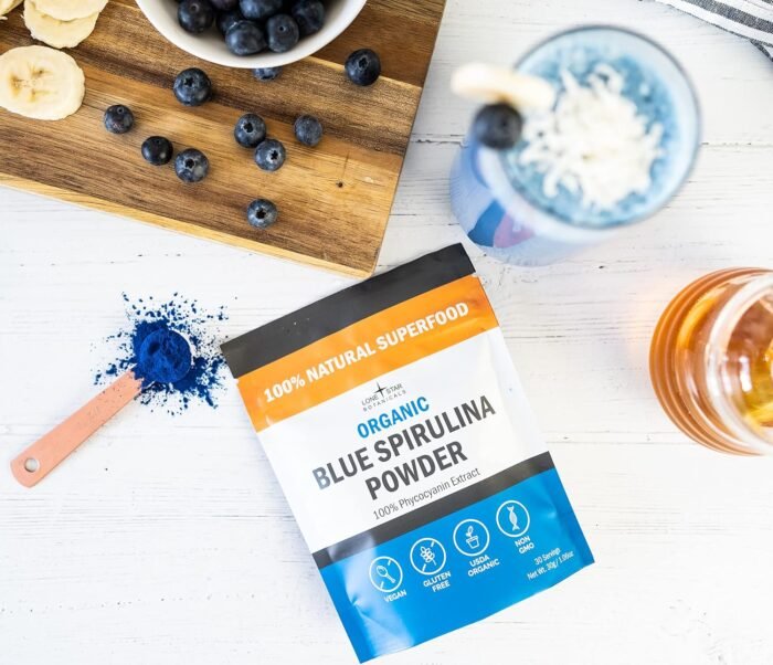 Organic Blue Spirulina Powder - 100% Pure Superfood Blue-Green Algae, Natural Food Coloring for Smoothies & Protein Drinks - Non GMO, Gluten-Free, Vegan + USDA Certified, 300 Servings, No Fishy Smell - Image 4