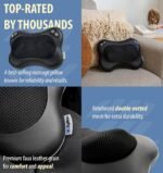 Zyllion Shiatsu Back and Neck Massager with Heat (FSA HSA Eligible) 3D Kneading 2-Speed Electric Deep Tissue Massage Pillow for Muscle Pain Relief, Arthritis, Sciatica on Shoulder, Leg, Foot ZMA-34 - Image 9