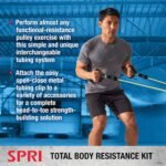 SPRI Resistance Band Kit - Resistance Training Interchangeable Tubes for Full Body Toning - Includes 5 Exercise Bands, Ankle/Wrist Strap with Padded Handles, Door Anchor, Exercise Guide, Carry Bag - Image 4
