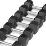 WF Athletic Supply 5-25Lb Rubber Coated Hex Dumbbell Set with A Frame Storage Rack Non-Slip Hex Shape for Muscle Toning, Strength Building & Weight Loss - Multiple Choices Available - Image 4