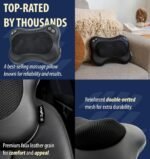 Zyllion Shiatsu Back and Neck Massager with Heat (FSA HSA Eligible) Cordless Rechargeable 3D Kneading 2-Speed Electric Deep Tissue Massage Pillow for Muscle Pain Relief on Shoulder, Leg, Foot ZMA-34RB - Image 10