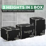 Yes4All 3 in 1 Non-Slip Wooden Plyo Box, Step Up Box for Workout, Plyometric Jump Box for Skipping, Jumping, Lunges, Squats, Dips - Image 3