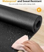 Foldable Rubber Treadmill Mat - Exercise Bike Mat with Waterproof Non-Slip Shock Absorption, Exercise Equipment Mat to Protect Floor for Home Gym Workout - Image 4