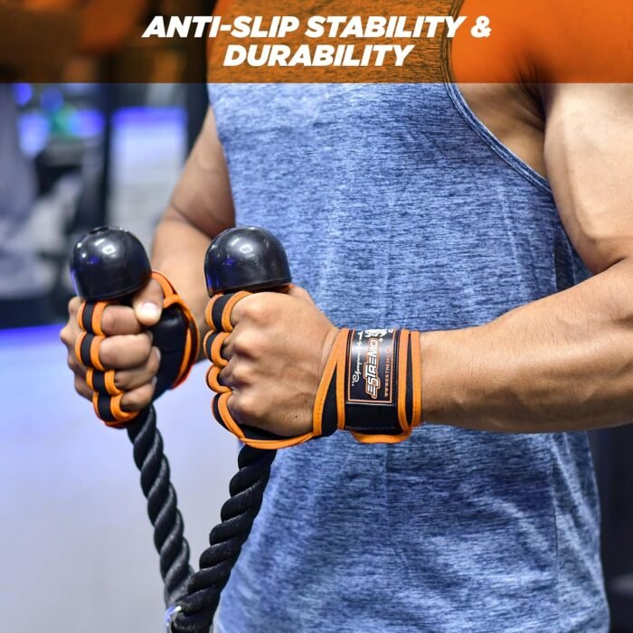 ESTREMO Workout Gloves for Men and Women, Weight Lifting Gym Gloves for Men with Excellent Grip & Wrist Wrap Support, Full Palm Protection for Weightlifting, Cycling, Training, Pull ups, Fitness - Image 6