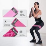 Sweet Sweat Hip Bands with 3 Levels of Resistance | Non-Slip Fabric Booty Bands for Squats & Lunges | Includes Free Mesh Carrying Bag - Image 4