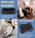 Zyllion Shiatsu Back and Neck Massager with Heat (FSA HSA Eligible) 3D Kneading 2-Speed Electric Deep Tissue Massage Pillow for Muscle Pain Relief, Arthritis, Sciatica on Shoulder, Leg, Foot ZMA-34 - Image 10