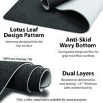 Bell & Howell Yoga Mat – Extra Thick TPE Cushioned Foam Mat, Non-Slip Grip, High-Density Support, 72”L x 24”W, Ideal for Carpet & Hard Floors, Includes Strap - Image 5