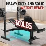 OPPSDECOR Multi-Function Weight Bench Set with Squat Rack Leg Extension & Leg Curl Adjustable Workout Bench for Full Body Fitness Foldable Flat/Incline/Decline Upgrade Bench Press for Home Gym - Image 8