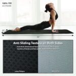 Bell & Howell Yoga Mat – Extra Thick TPE Cushioned Foam Mat, Non-Slip Grip, High-Density Support, 72”L x 24”W, Ideal for Carpet & Hard Floors, Includes Strap - Image 3