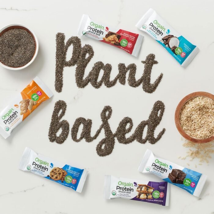 Orgain Organic Vegan Protein Bars, Peanut Butter Chocolate Chunk - 10g Plant Based Protein, Low Calorie Healthy Snacks, No Lactose or Soy Ingredients, Gluten Free, Non-GMO - 1.41 Oz (Pack of 12) - Image 8