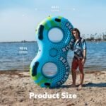 SLOOSH 2-Person Inflatable River Tube - Heavy Duty River Run Tubes Pool Lake Floats for Adults, Large Floating Raft Lounge Above Water Floaties with 2 Cup Holders & Removable Cooler - Image 8