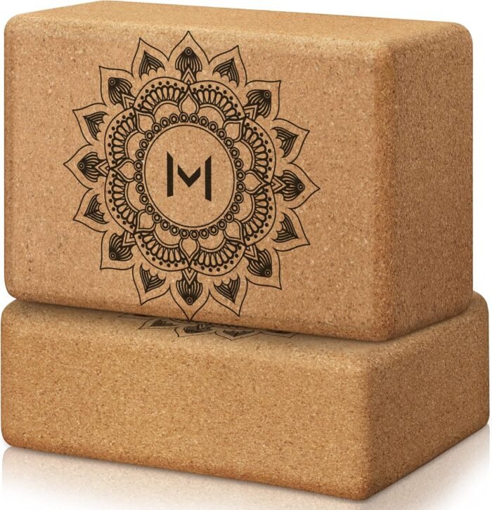 Motivated Mindset Cork Yoga Blocks | Set of 2 - Strong Material, Smooth Corners, Easy to Grip | Supports and Improves Strength, Flexibility, and Balance | Premium Design Yoga Bricks for Kids & Adults - Image 9