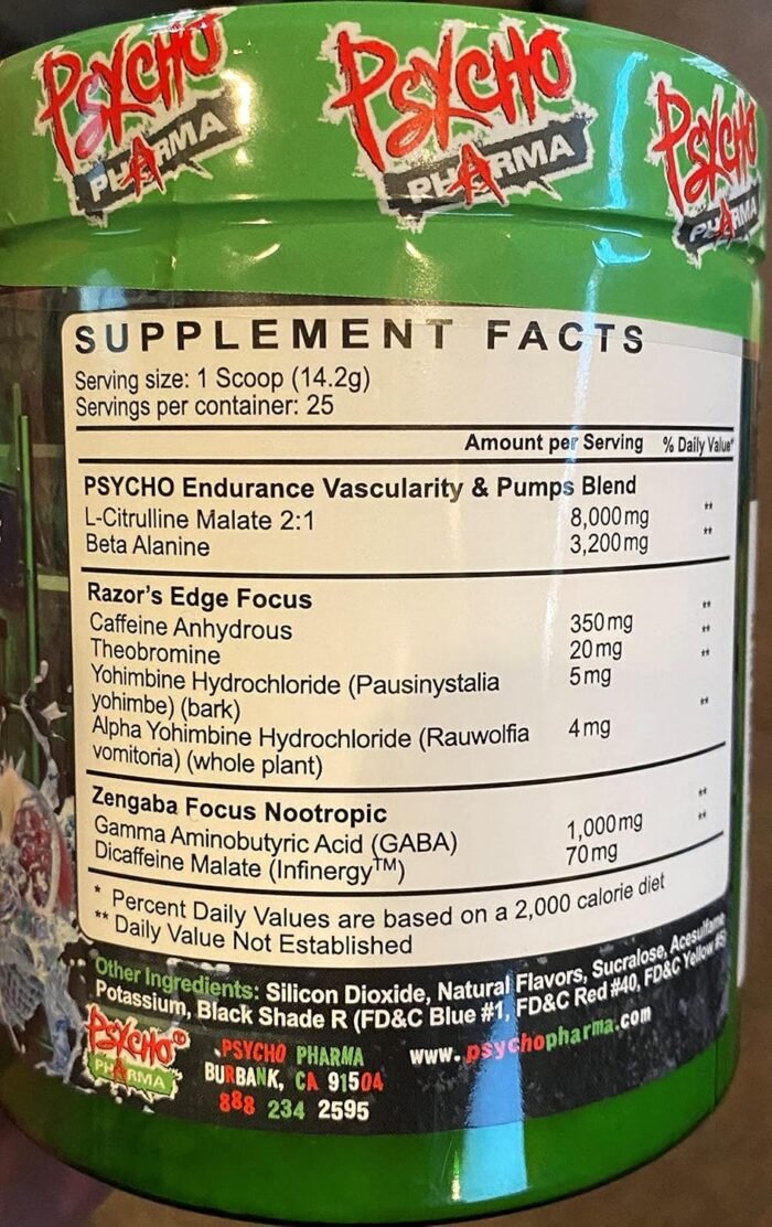 Psycho Pharma Strongest High Stim Preworkout Powder - Edge of Insanity - Most Intense Pre Workout Supplement for Pumps, Strength, Energy and Feel Good Focus. Rivals Famous PWOs of The Past - Image 3