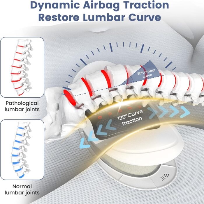 Electric Back Stretcher for Lower Back Pain Relief, 4 in 1 Lower Back Massager with Lumbar Traction, Massager, Heating, Vibration - Image 5