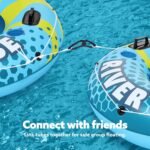 SLOOSH 2-Person Inflatable River Tube - Heavy Duty River Run Tubes Pool Lake Floats for Adults, Large Floating Raft Lounge Above Water Floaties with 2 Cup Holders & Removable Cooler - Image 6