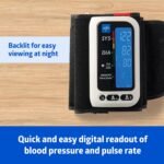 Medline Bluetooth Blood Pressure Monitor, Attached Universal Upper Arm Cuff, Digital LCD Display, Medline Health App Integration, Store Up to 120 Readings, Charger Cable and Carrying Case Included - Image 3