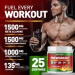 Built by Nature Pre Workout Powder with Beta Alanine, Creatine Monohydrate, BCAA, L Citrulline, L Arginine and Caffeine - Strawberry Lemonade Flavor - 25 Servings - Image 7