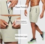Pudolla Men's Workout Running Shorts 7"/5"/9" Lightweight Gym Athletic Shorts for Men with Zipper Pockets - Image 5