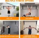 Pull Up Bar Wall Mounted, Heavy Duty 650 lbs Capacity Chin Up Bar, 48" Multi-Grip Strength Training Pull-up Bars, for Home Gym Garage/Backyard Total Body Workout, Ease Of Use Mounting - Image 6